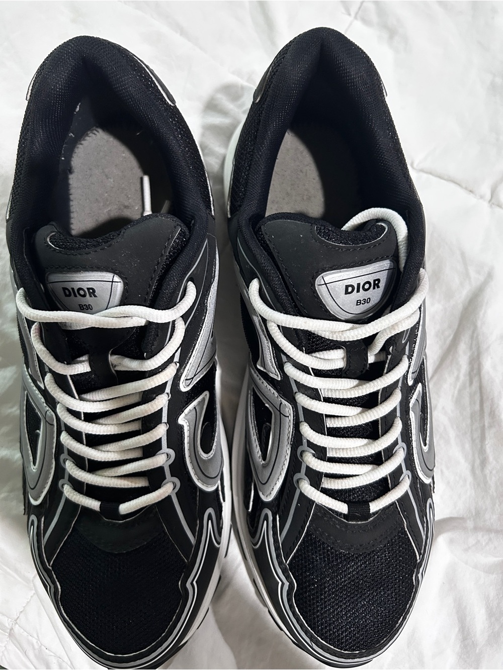 Dior Men's Black & White Runner Sneaker - Picture 3 of 8